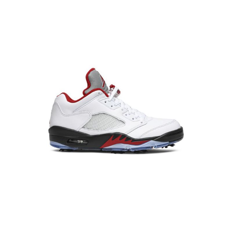 Pánské Boty Air Jordan 5 Low Golf Bílý Černá Červené Stříbrný