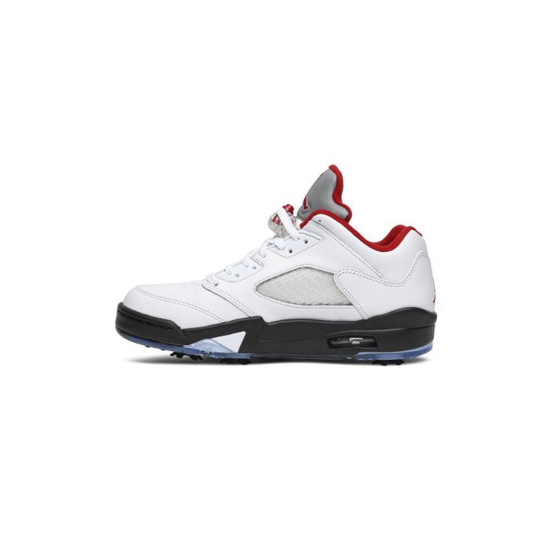 Pánské Boty Air Jordan 5 Low Golf Bílý Černá Červené Stříbrný