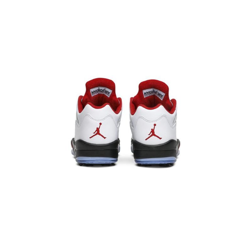 Pánské Boty Air Jordan 5 Low Golf Bílý Černá Červené Stříbrný
