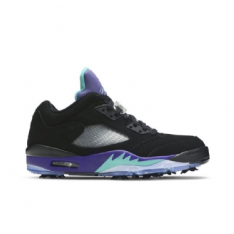 Pánské Boty Air Jordan 5 Low Golf Černá Nachový Zelená Stříbrný