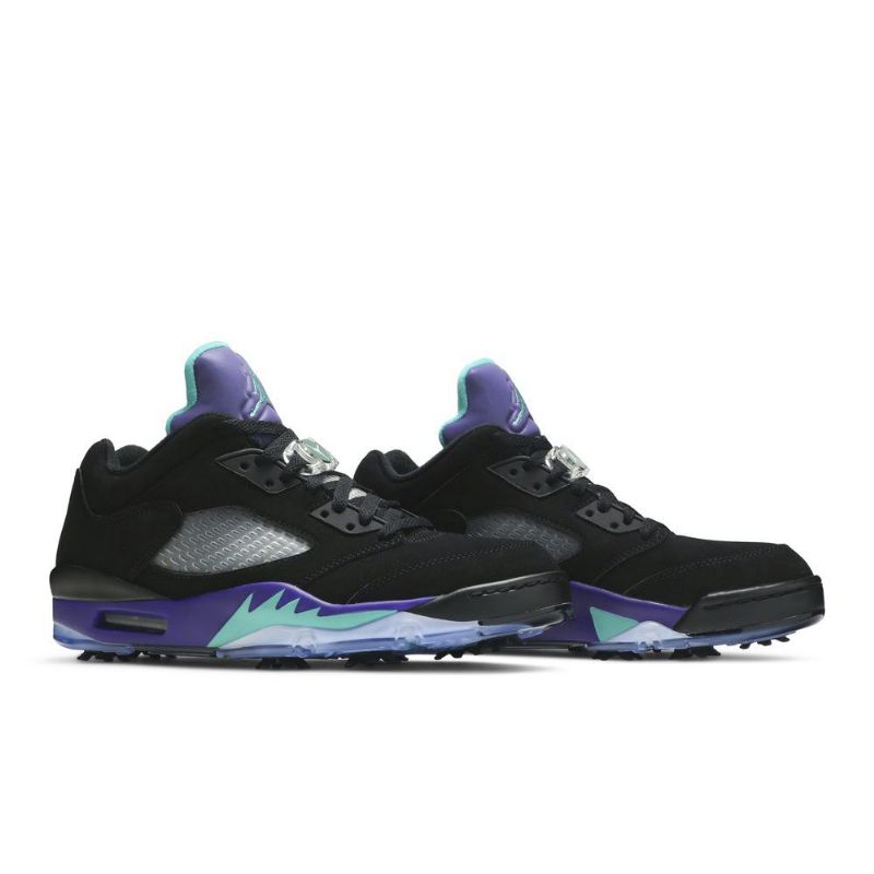 Pánské Boty Air Jordan 5 Low Golf Černá Nachový Zelená Stříbrný