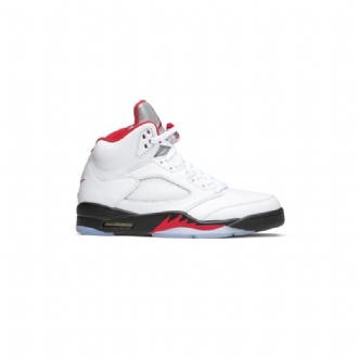 Pánské Boty Air Jordan 5 Retro Bílá Červená Černá Stříbrná