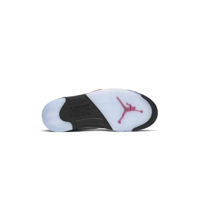 Pánské Boty Air Jordan 5 Retro Bílá Červená Černá Stříbrná