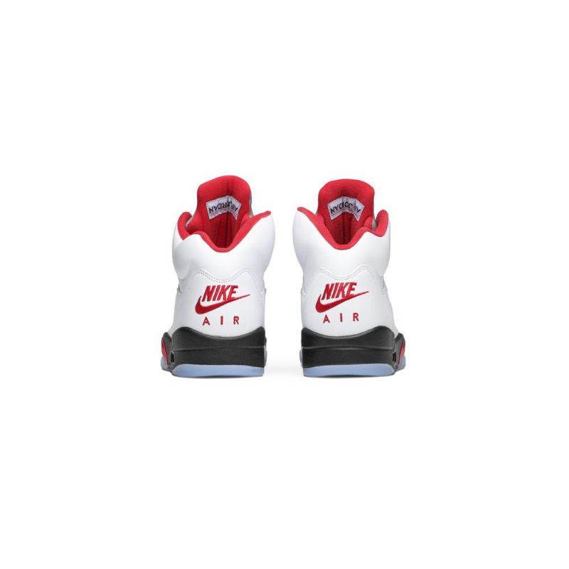 Pánské Boty Air Jordan 5 Retro Bílá Červená Černá Stříbrná