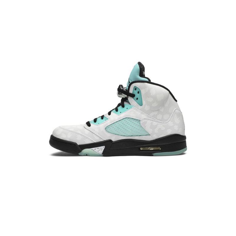 Pánské Boty Air Jordan 5 Retro Bílý Černá Zelená