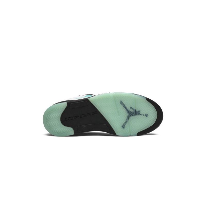 Pánské Boty Air Jordan 5 Retro Bílý Černá Zelená