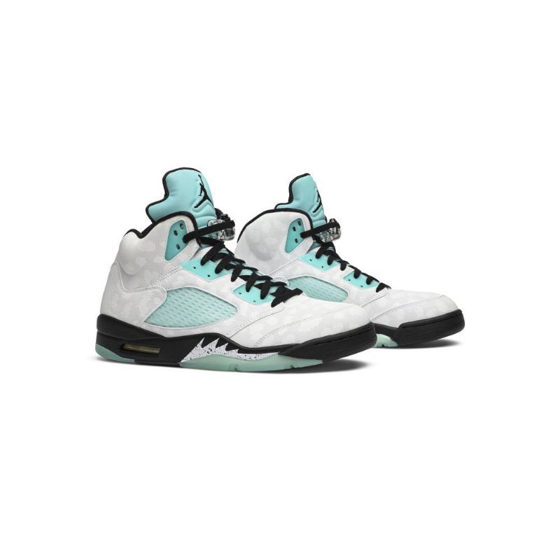 Pánské Boty Air Jordan 5 Retro Bílý Černá Zelená