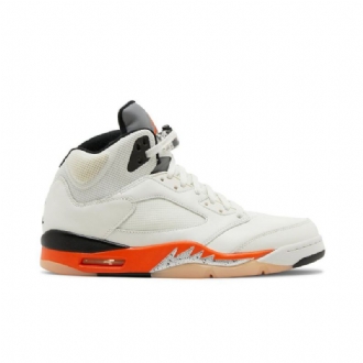 Pánské Boty Air Jordan 5 Retro Bílý Oranžový Stříbrný Černá