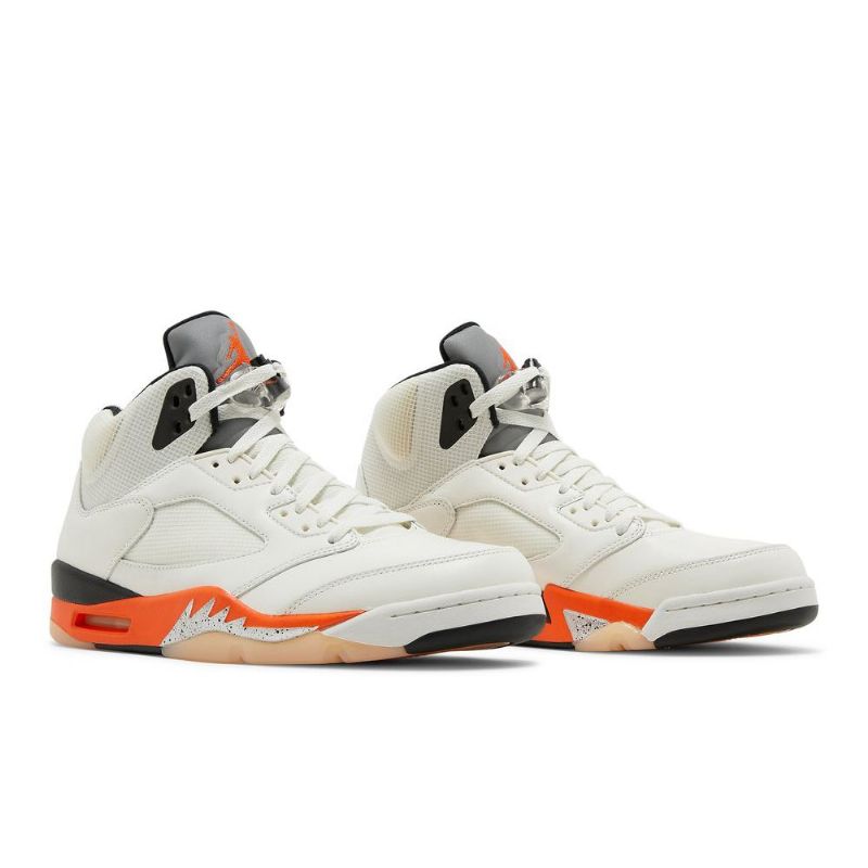 Pánské Boty Air Jordan 5 Retro Bílý Oranžový Stříbrný Černá