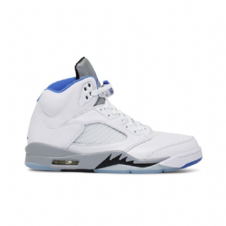 Pánské Boty Air Jordan 5 Retro Bílý Šedá Modrý