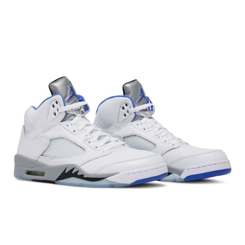 Pánské Boty Air Jordan 5 Retro Bílý Šedá Modrý