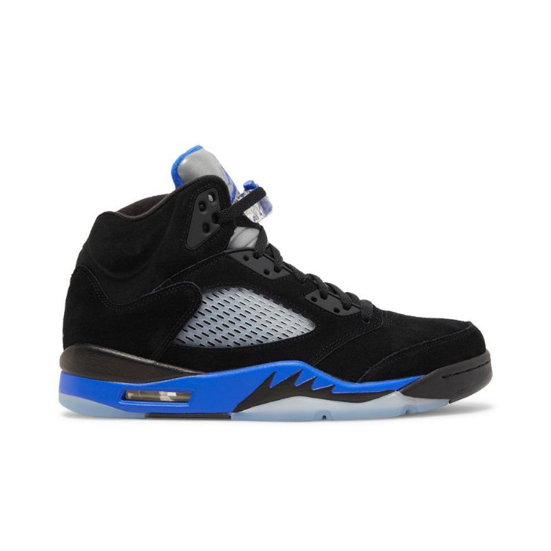 Pánské Boty Air Jordan 5 Retro Černá Modrý Stříbrný