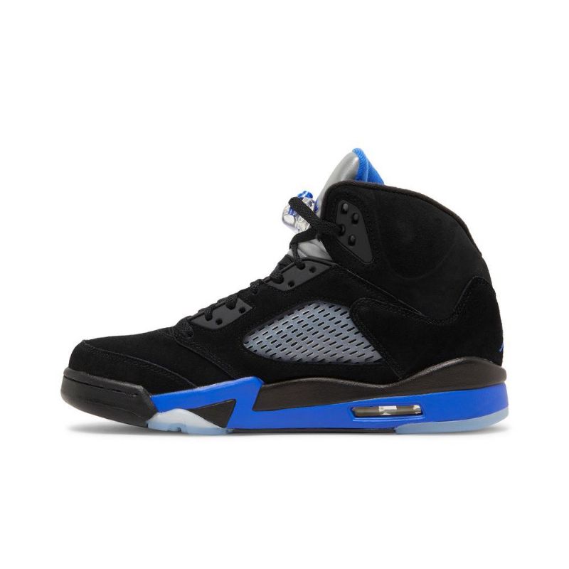 Pánské Boty Air Jordan 5 Retro Černá Modrý Stříbrný