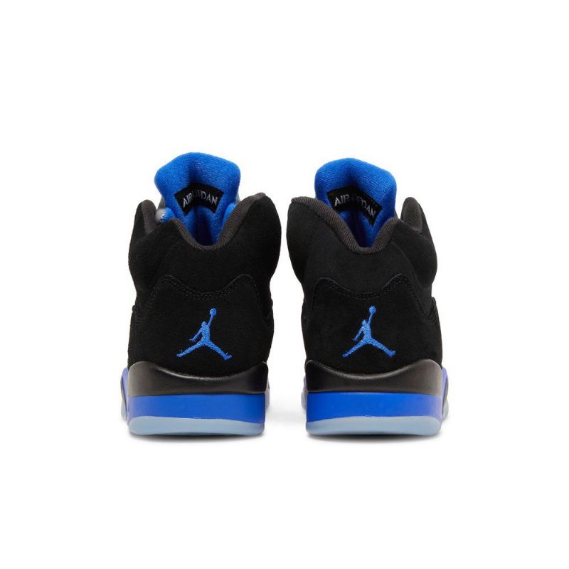 Pánské Boty Air Jordan 5 Retro Černá Modrý Stříbrný