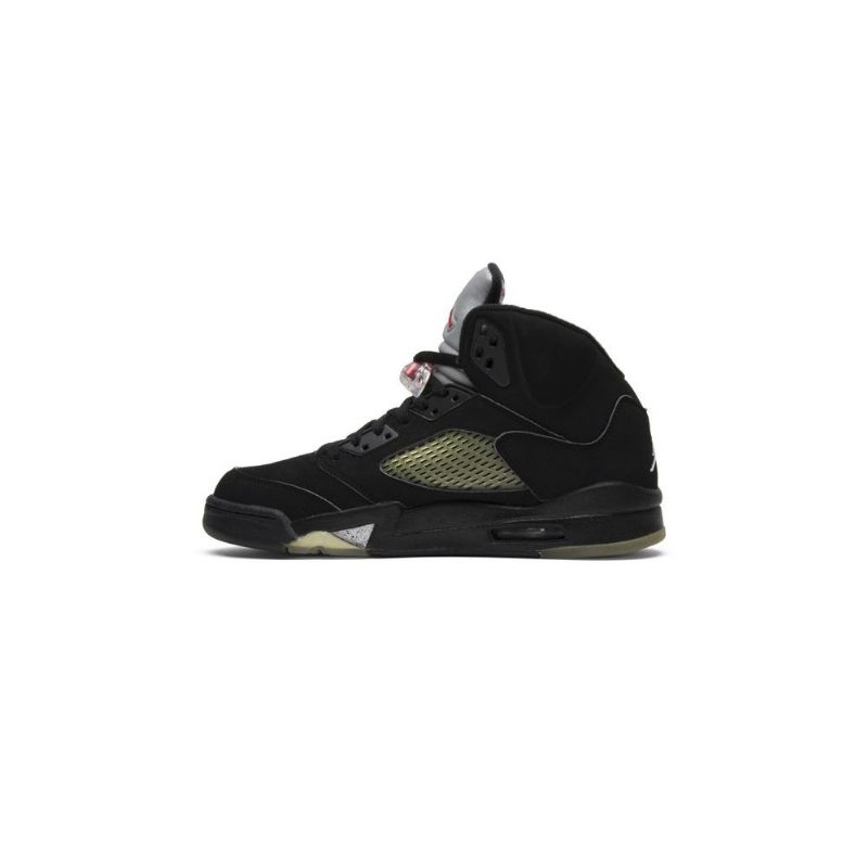 Pánské Boty Air Jordan 5 Retro Černá Stříbrný Zelená Červené