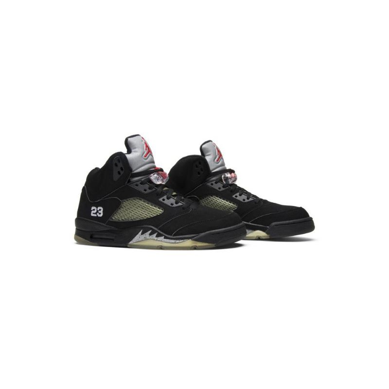 Pánské Boty Air Jordan 5 Retro Černá Stříbrný Zelená Červené