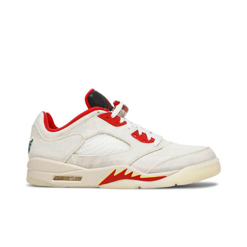 Pánské Boty Air Jordan 5 Retro Low Bílý Červené Černá