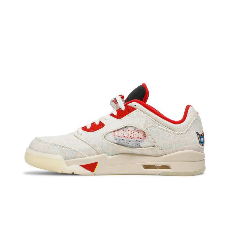 Pánské Boty Air Jordan 5 Retro Low Bílý Červené Černá