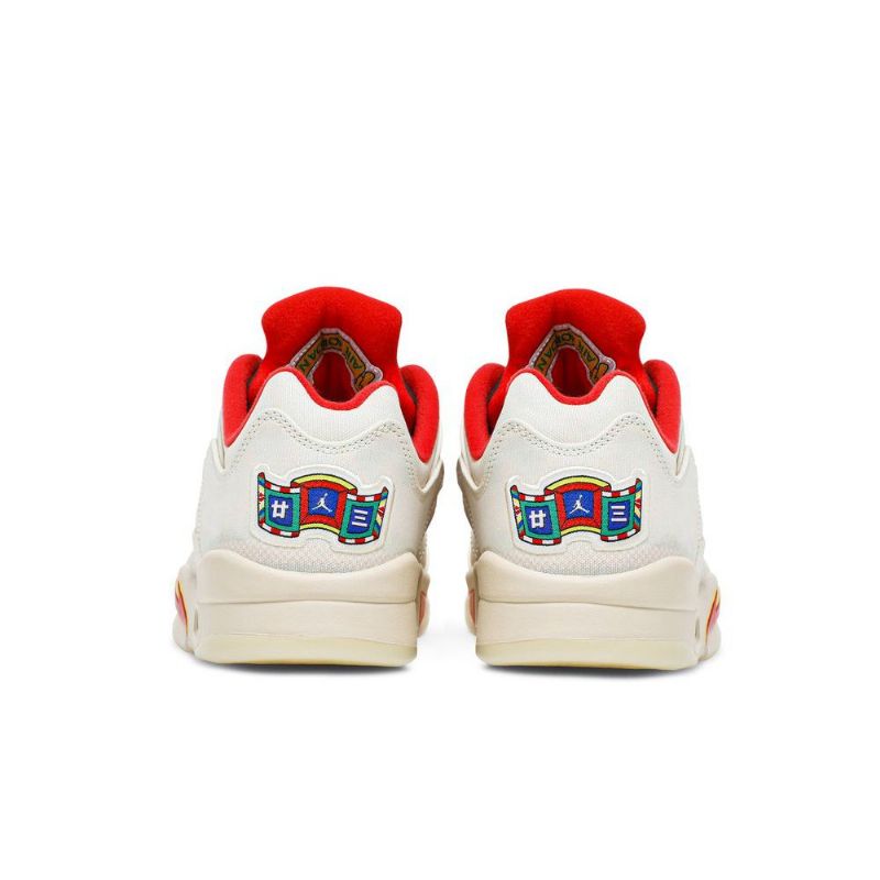 Pánské Boty Air Jordan 5 Retro Low Bílý Červené Černá