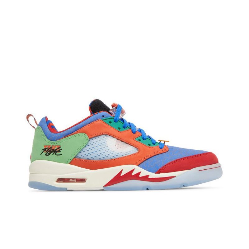 Pánské Boty Air Jordan 5 Retro Nízká Modrá Oranžová Červená Zelená