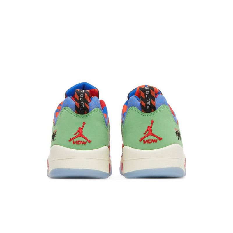 Pánské Boty Air Jordan 5 Retro Nízká Modrá Oranžová Červená Zelená