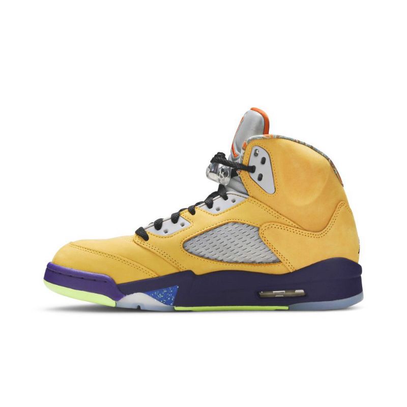 Pánské Boty Air Jordan 5 Retro Se Žlutá Červená Šedá Fialová