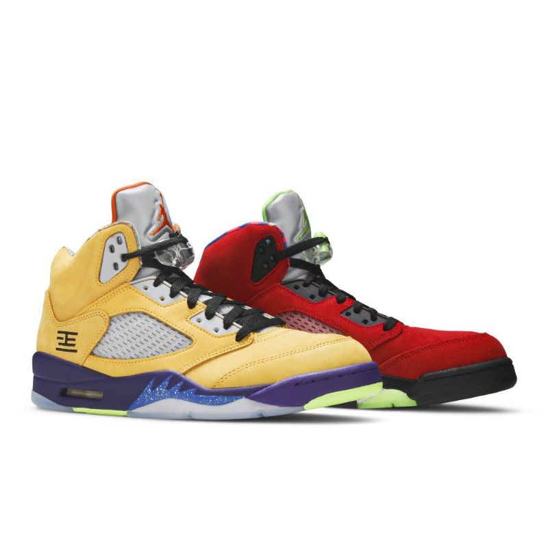 Pánské Boty Air Jordan 5 Retro Se Žlutá Červená Šedá Fialová