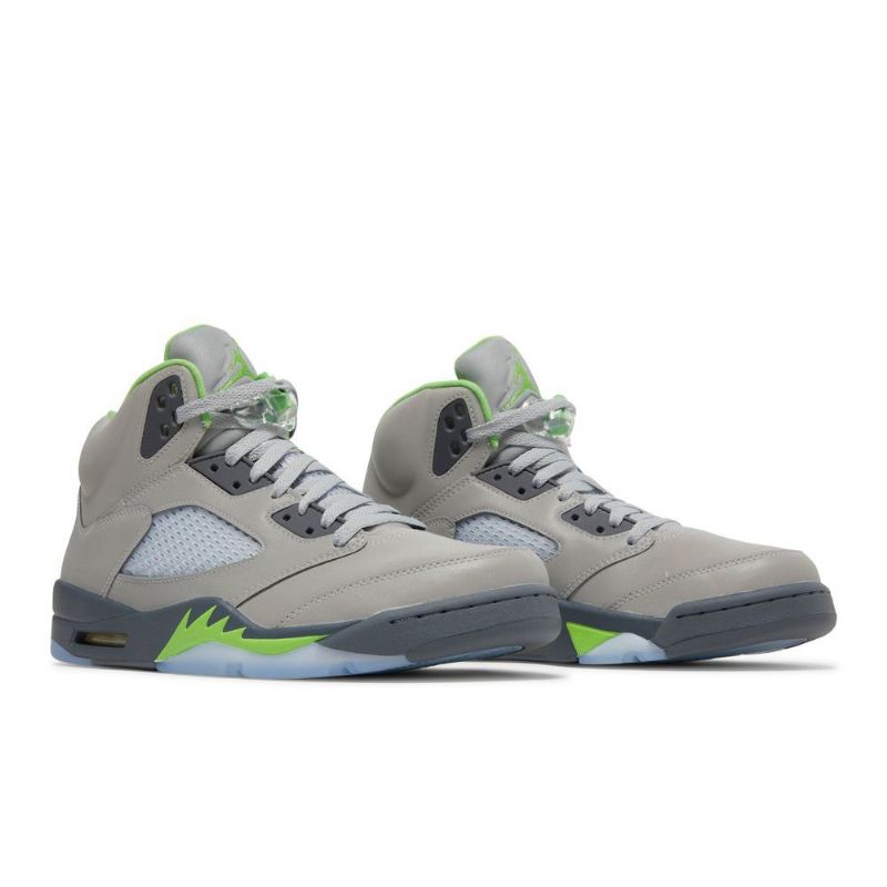 Pánské Boty Air Jordan 5 Stříbrný Zelená Šedá