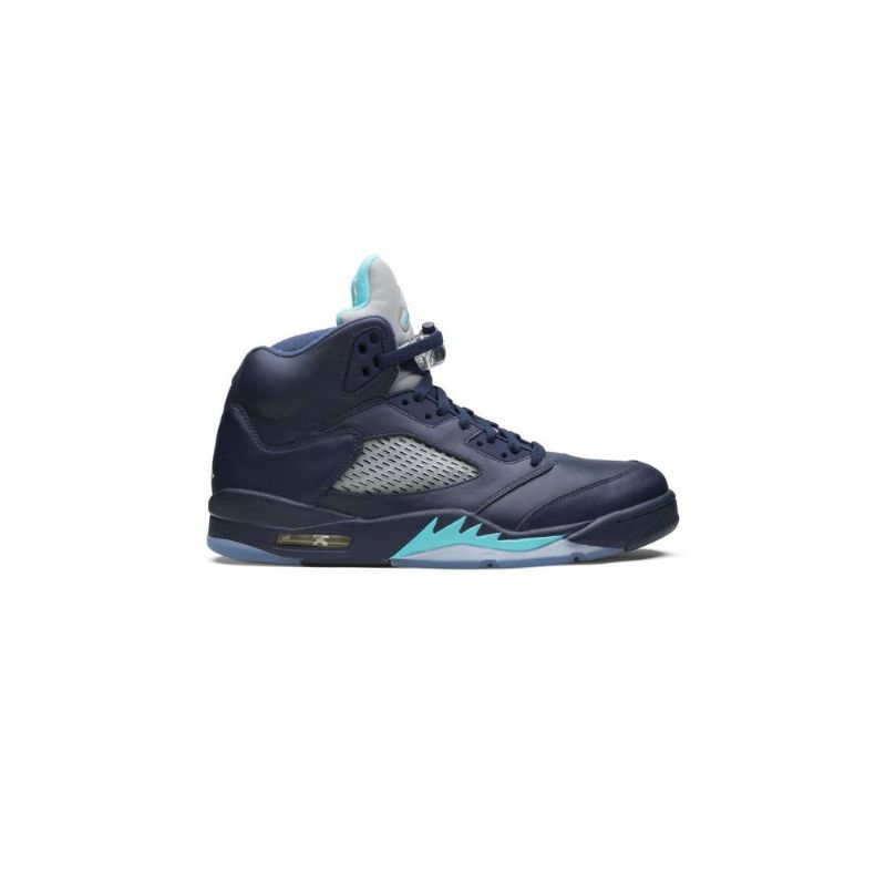 Tyrkysově Šedé Pánské Boty Air Jordan 5 Retro Tmavě Modrá