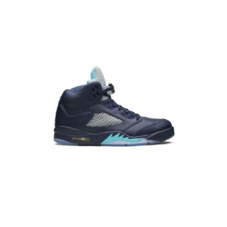 Tyrkysově Šedé Pánské Boty Air Jordan 5 Retro Tmavě Modrá