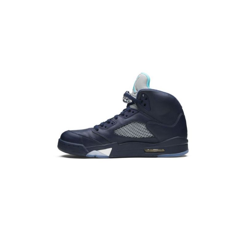 Tyrkysově Šedé Pánské Boty Air Jordan 5 Retro Tmavě Modrá