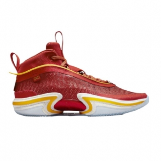 Bílé Pánské Boty Air Jordan 36 Guo Ailun Červené Zlatý