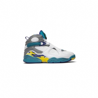Dámské Boty Air Jordan 8 Retro Bílý Modrá Šedá Žlutá