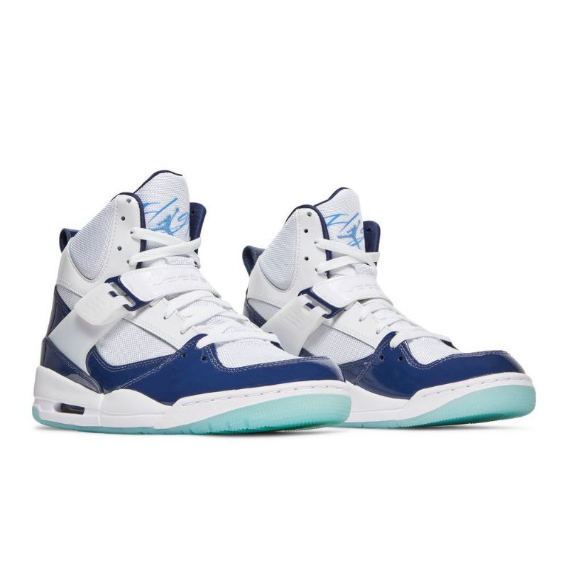 Pánské Boty Air Jordan Flight 45 High Bílý Tmavě Modrá Modrý