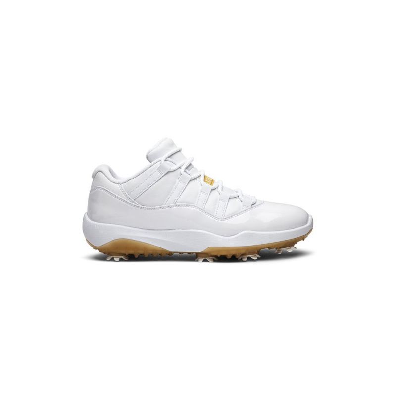 Pánské Boty Air Jordan 11 Low Golf Bílý Zlatý