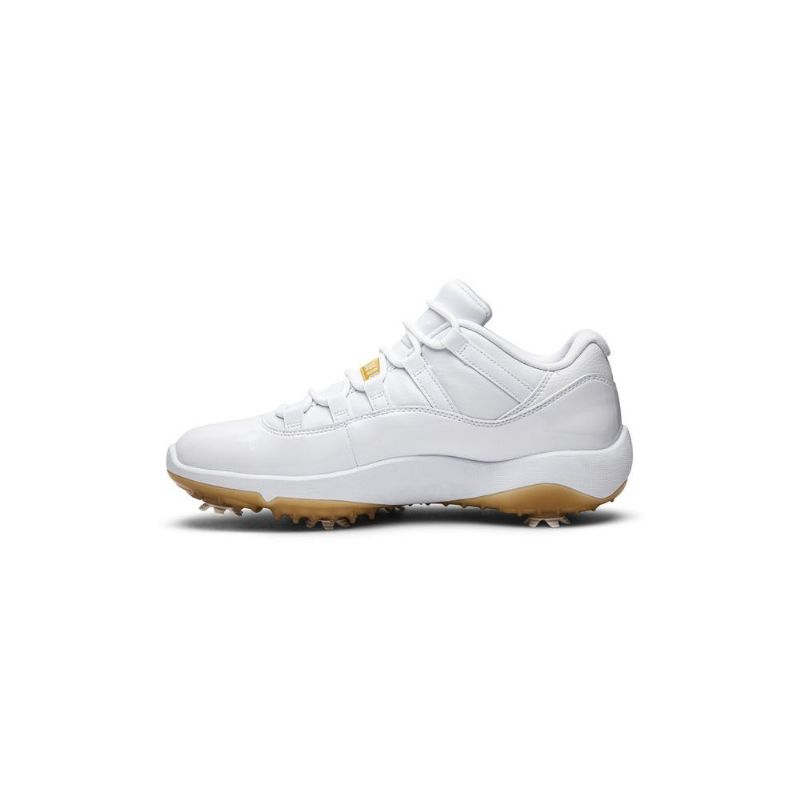 Pánské Boty Air Jordan 11 Low Golf Bílý Zlatý