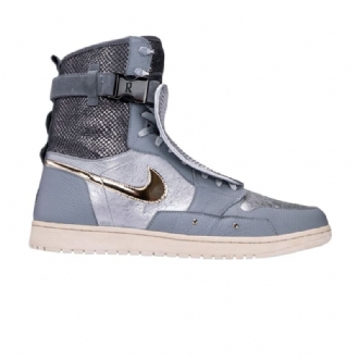 Air Jordan 1 Obuvník Anthony Davis Volánky Šedá Stříbrná Zlatá Černá Pánské Boty