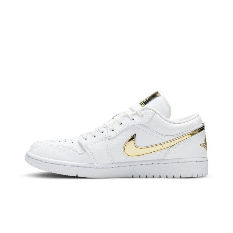 Dámská Obuv Air Jordan 1 Retro Low Bílý Zlatý