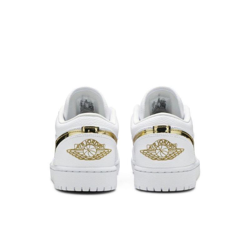 Dámská Obuv Air Jordan 1 Retro Low Bílý Zlatý