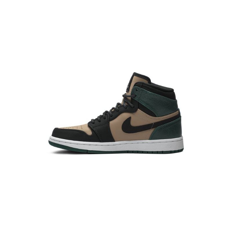 Dámské Boty Air Jordan 1 High Premium Béžová Černá Zelená