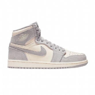 Dámské Boty Air Jordan 1 High Premium Bílý Šedá