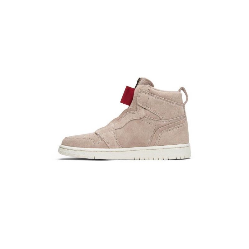 Dámské Boty Air Jordan 1 High Zip Béžová Červená Bílá