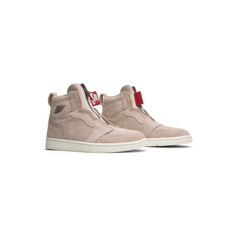 Dámské Boty Air Jordan 1 High Zip Béžová Červená Bílá