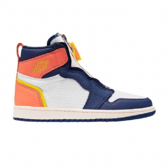 Dámské Boty Air Jordan 1 High Zip Bílá Modrá Oranžová Žlutá