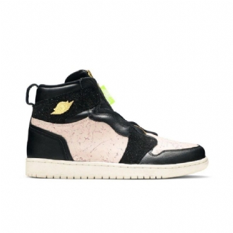 Dámské Boty Air Jordan 1 High Zip Černá Růžová Zlatý