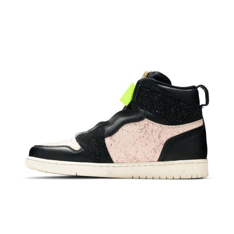 Dámské Boty Air Jordan 1 High Zip Černá Růžová Zlatý