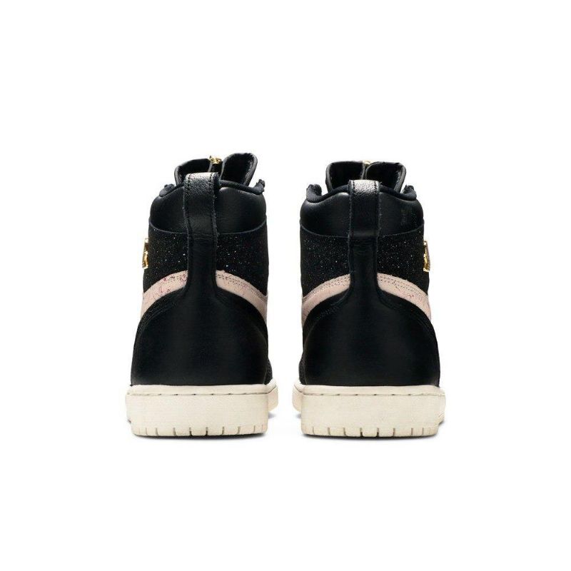 Dámské Boty Air Jordan 1 High Zip Černá Růžová Zlatý