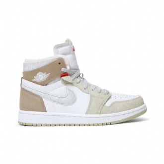 Dámské Boty Air Jordan 1 High Zoom Comfort Bílý Olive Zelená Khaki