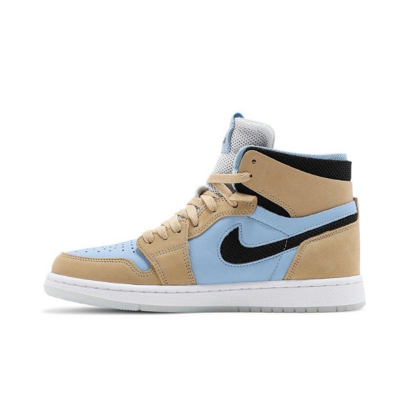Dámské Boty Air Jordan 1 High Zoom Comfort Vysoká Modrá Hnědá Černá Bílá