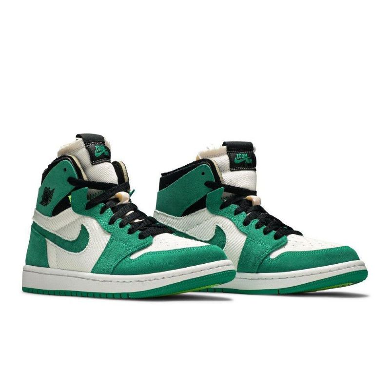 Dámské Boty Air Jordan 1 High Zoom Comfort Zelená Bílá Černá
